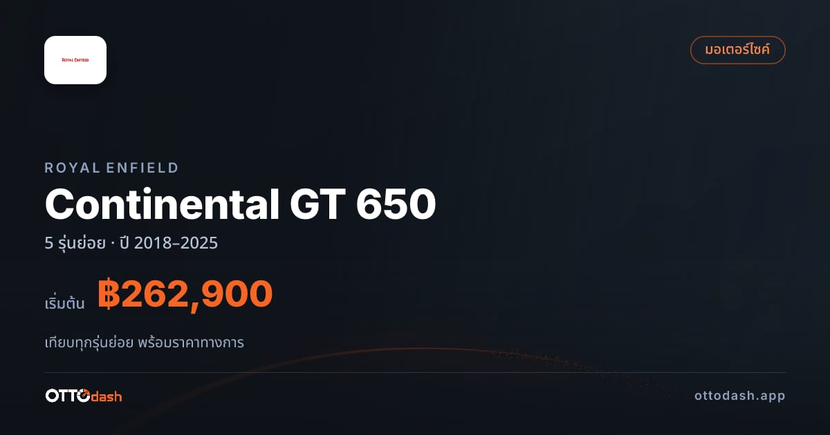 ราคา Royal Enfield Continental GT 650 ไทย