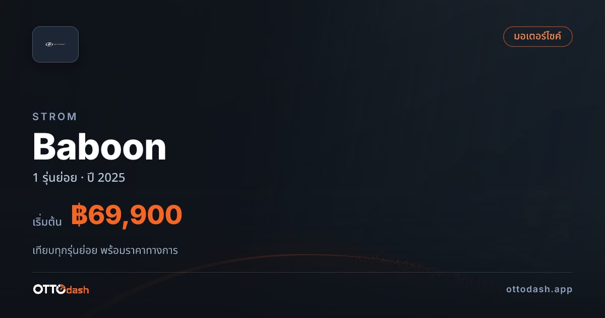 ราคา STROM Baboon ไทย