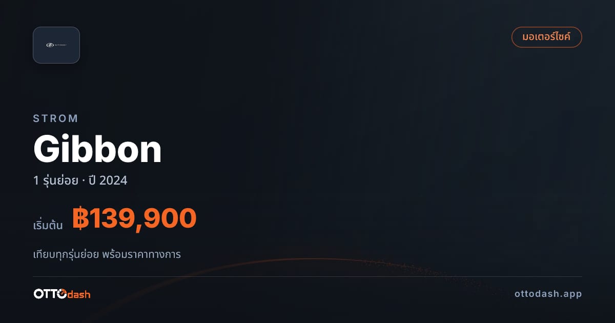 ราคา STROM Gibbon ไทย