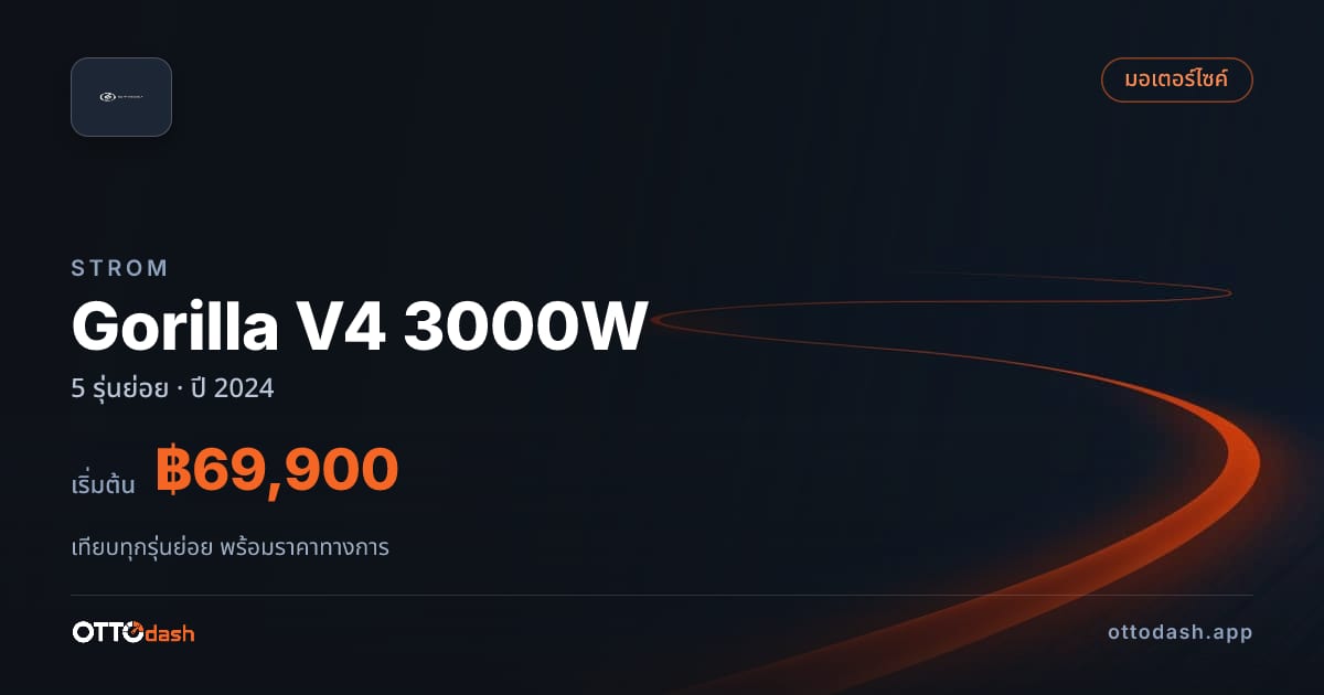 ราคา STROM Gorilla V4 3000W ไทย