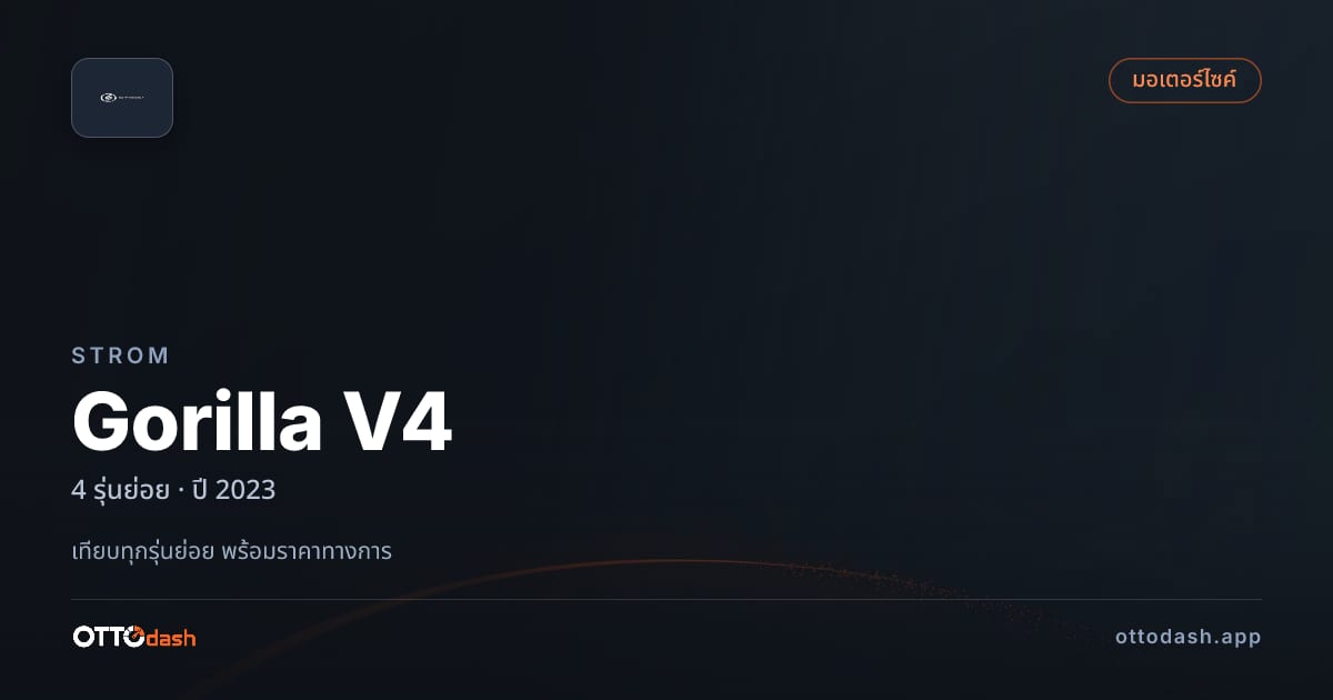 ราคา STROM Gorilla V4 ไทย