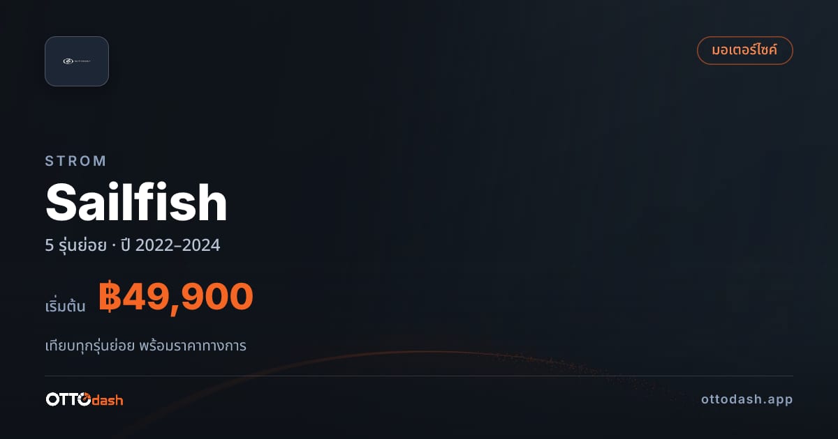ราคา STROM Sailfish ไทย