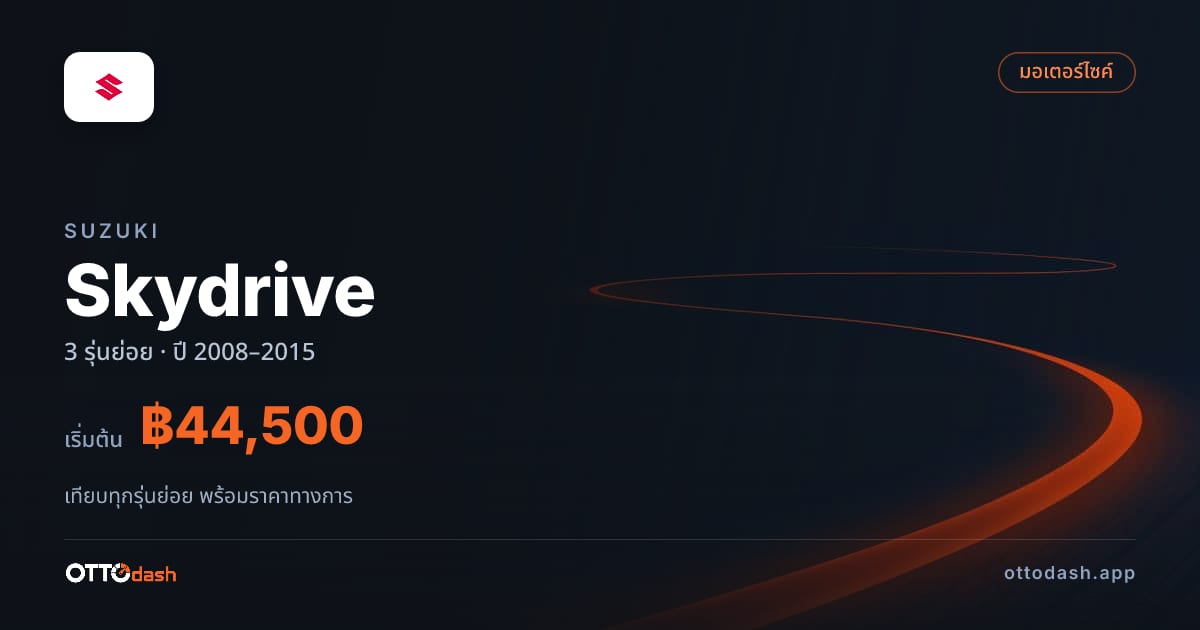 ราคา Suzuki Skydrive ไทย