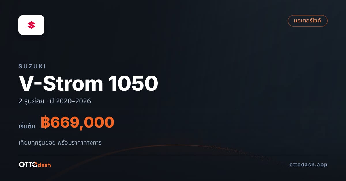 ราคา Suzuki V-Strom 1050 ไทย