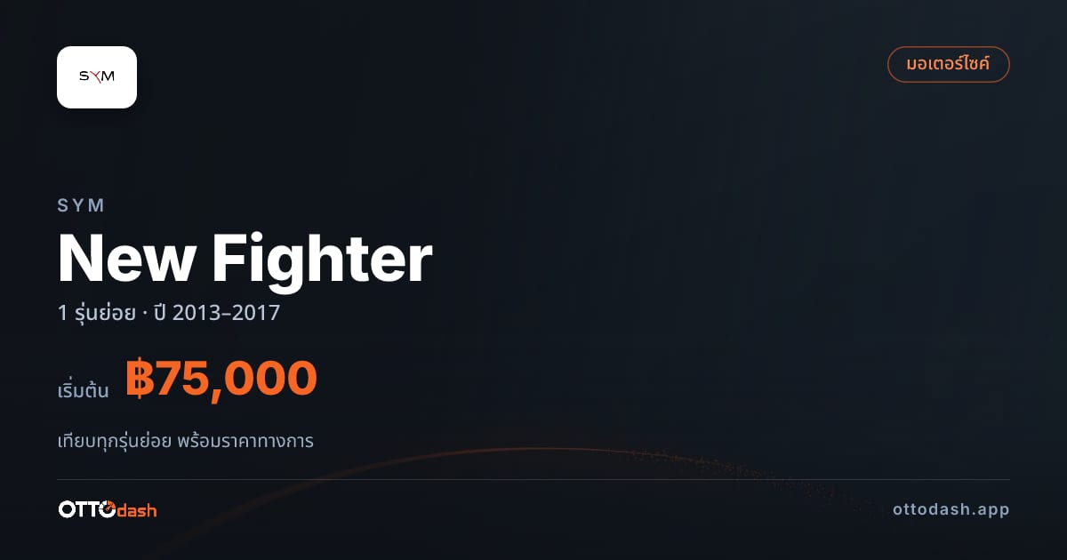 ราคา SYM New Fighter ไทย
