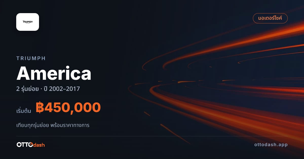 ราคา Triumph America ไทย
