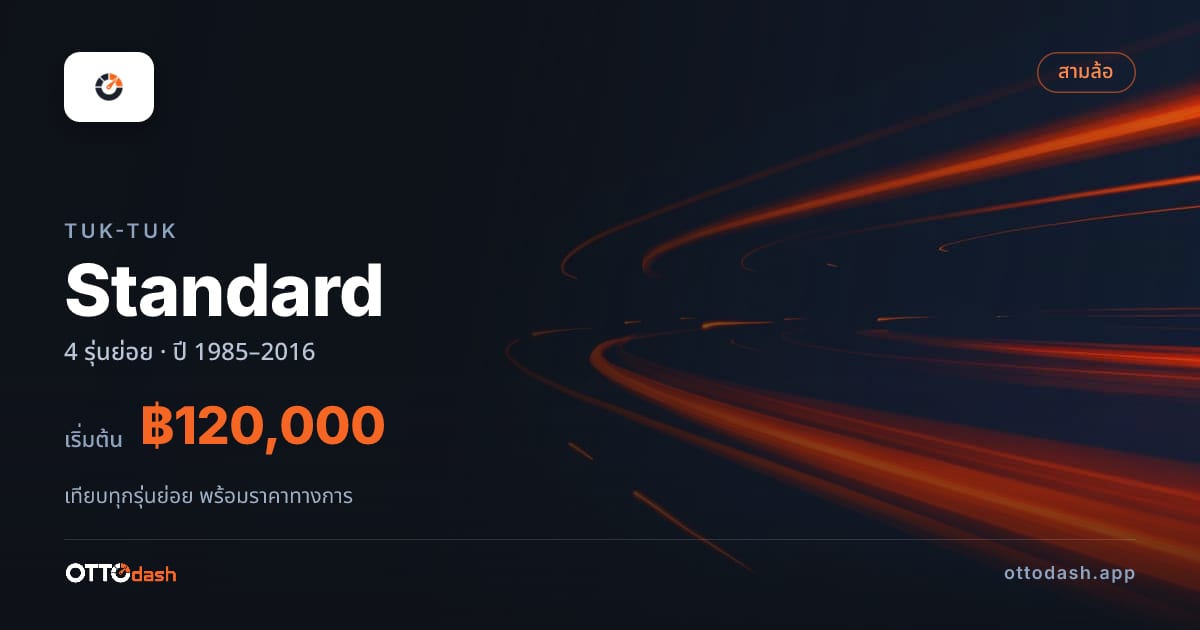 ราคา Tuk-Tuk Standard ไทย
