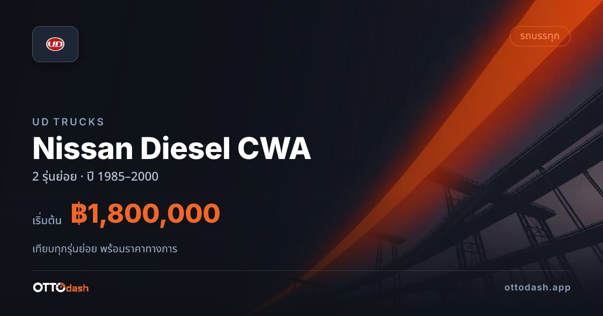 ราคา UD Trucks Nissan Diesel CWA ไทย