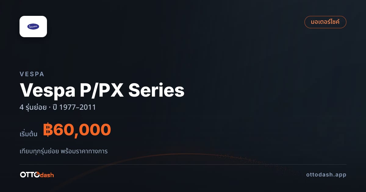 ราคา Vespa Vespa P/PX Series ไทย