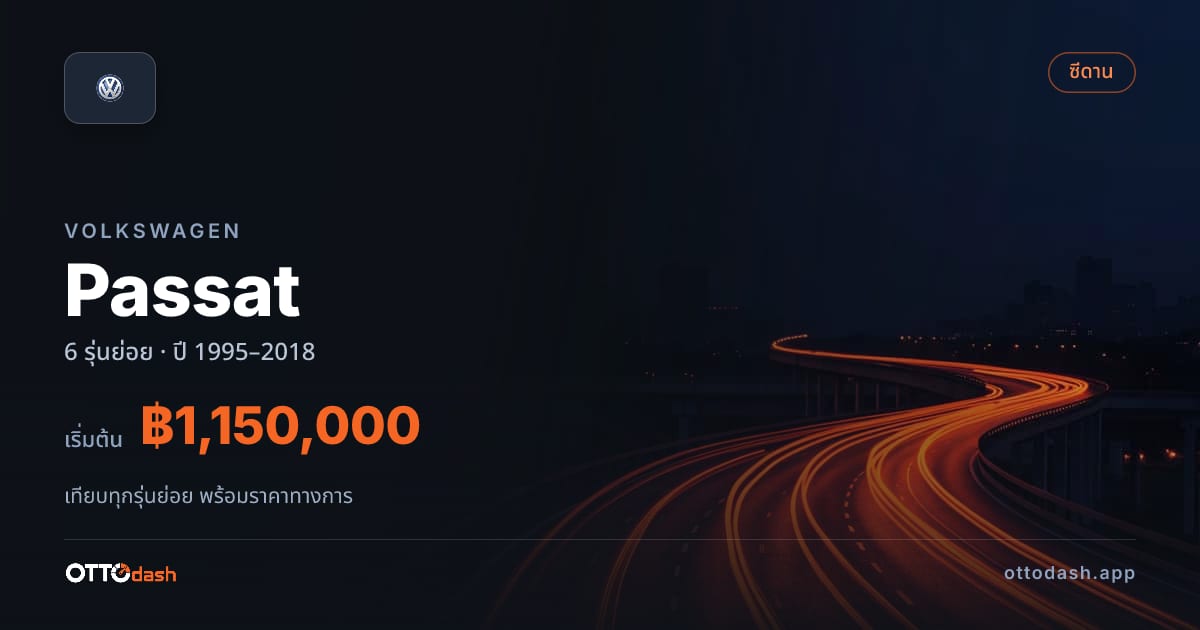 ราคา Volkswagen Passat ไทย