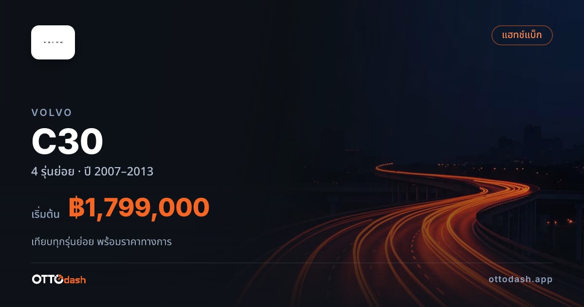 ราคา Volvo C30 ไทย