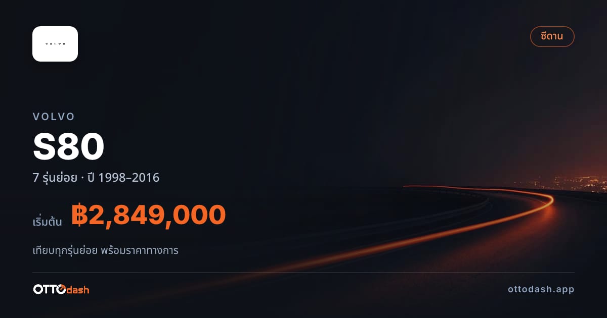 ราคา Volvo S80 ไทย