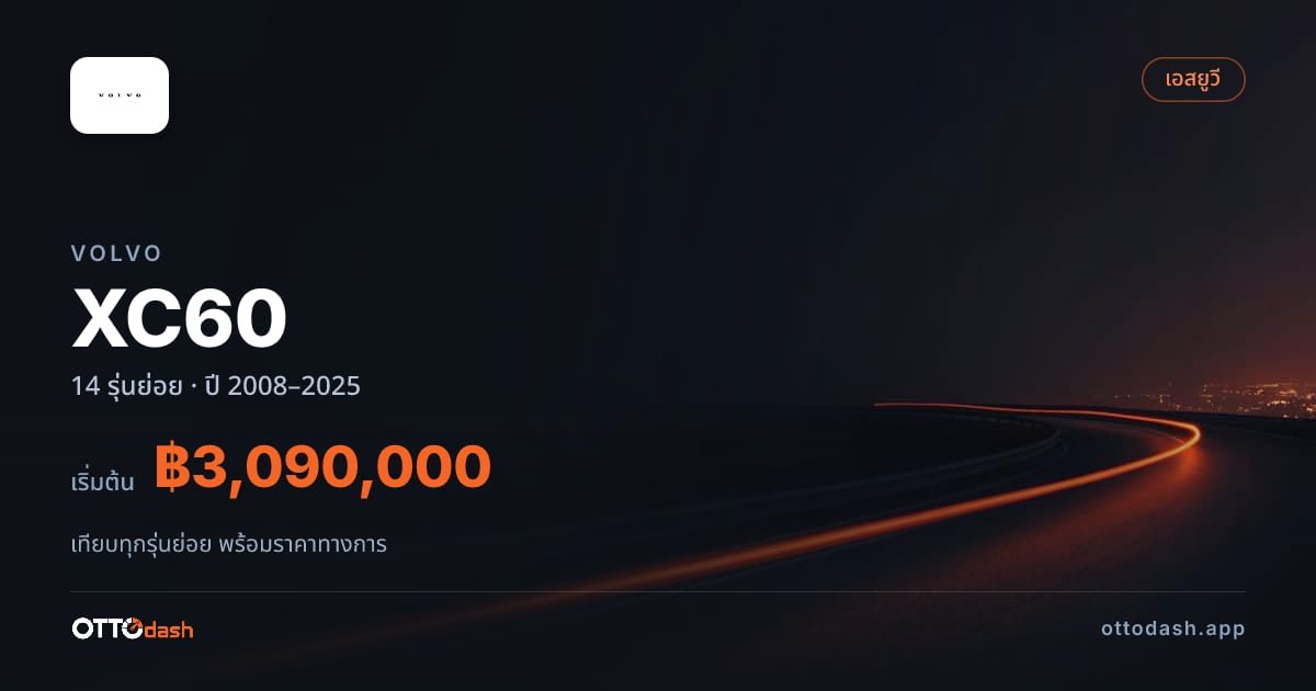 ราคา Volvo XC60 ไทย