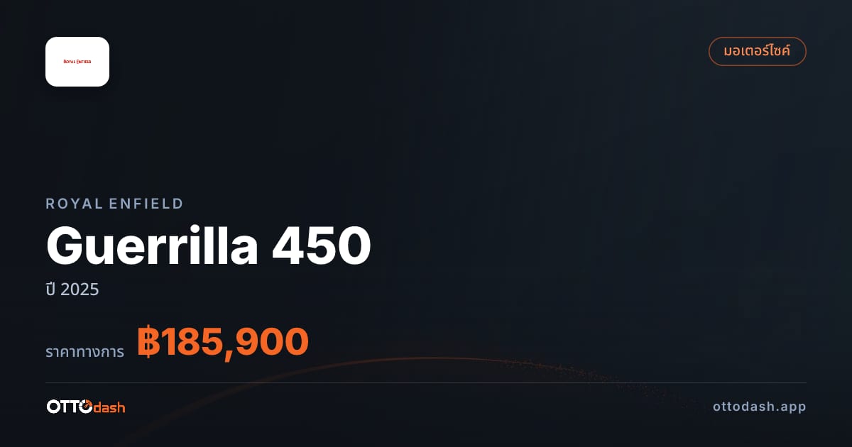 ราคา รอยัล เอนฟิลด์ Guerrilla 450 ปี 2025–ปัจจุบัน สเปค ไทย