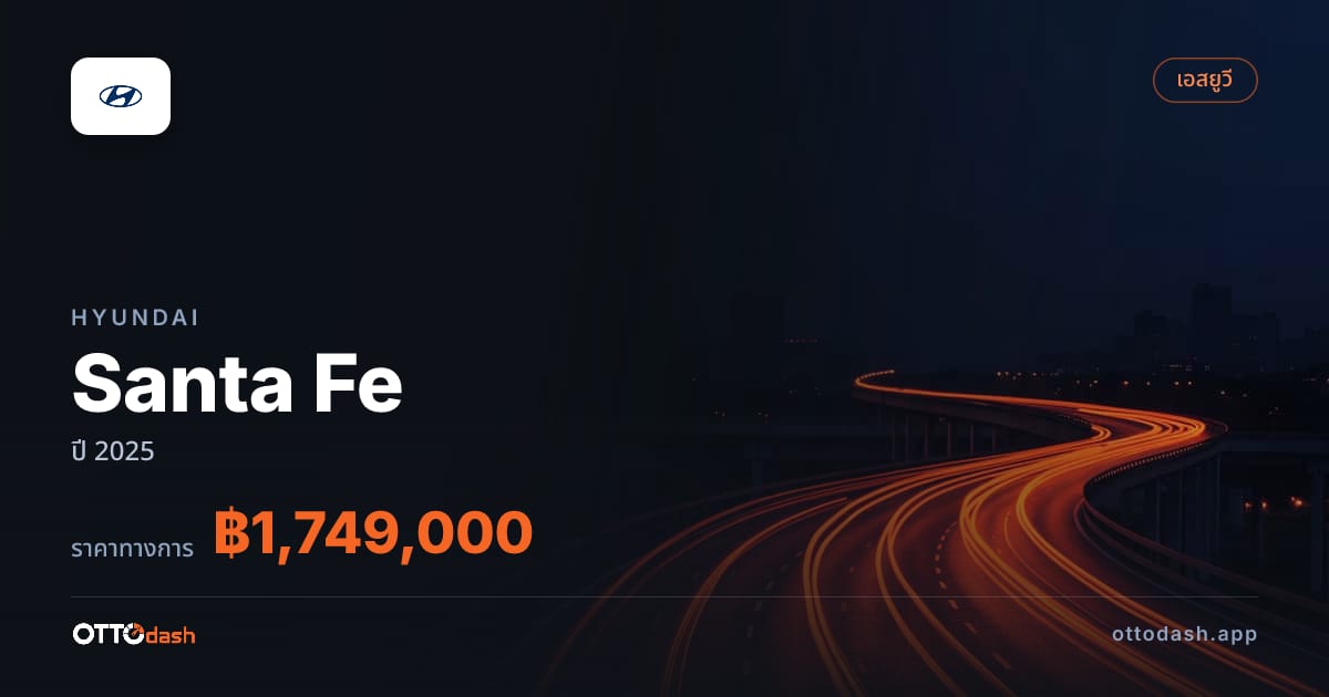 ราคา ฮุนได Santa Fe ปี 2025–ปัจจุบัน สเปค ไทย
