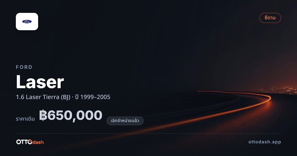 ราคา ฟอร์ด เลเซอร์ 1.6 Laser Tierra (BJ) ปี 1999–2005 (ยกเลิกแล้ว) สเปค ไทย