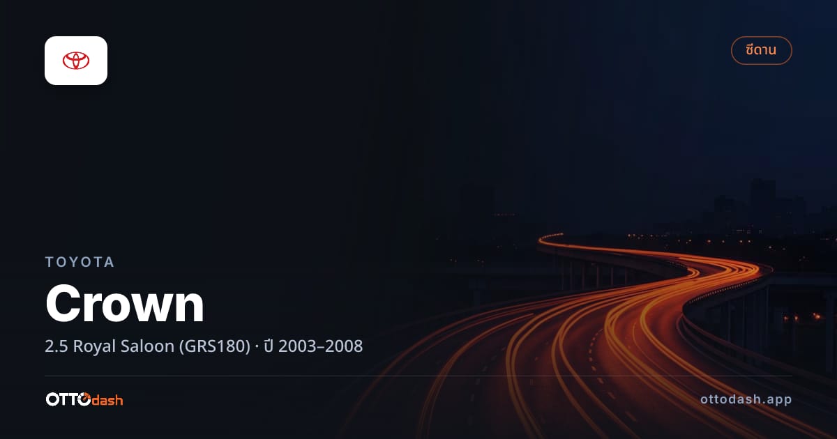 ราคา โตโยต้า Crown 2.5 Royal Saloon (GRS180) ปี 2003–2008 สเปค ไทย