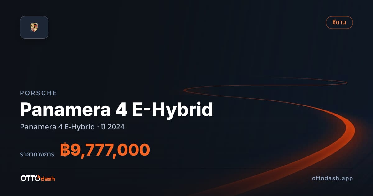 ราคา พอร์ช พานาเมรา ปี 2024–ปัจจุบัน สเปค ไทย