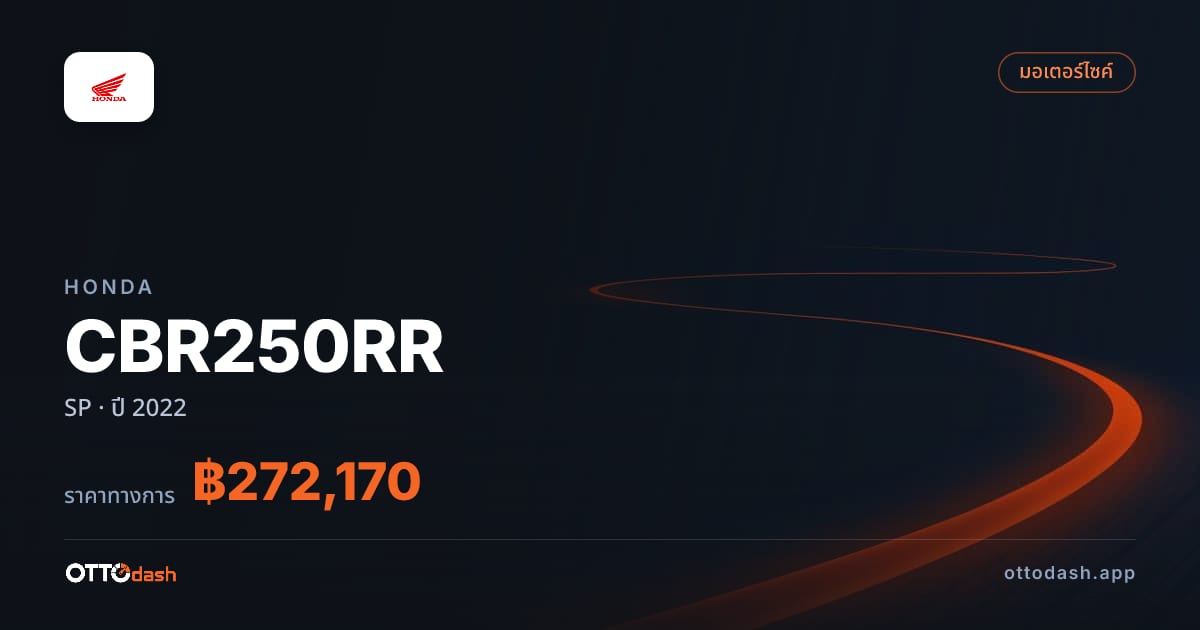 ราคา ฮอนด้า CBR250RR SP ปี 2022–ปัจจุบัน สเปค ไทย