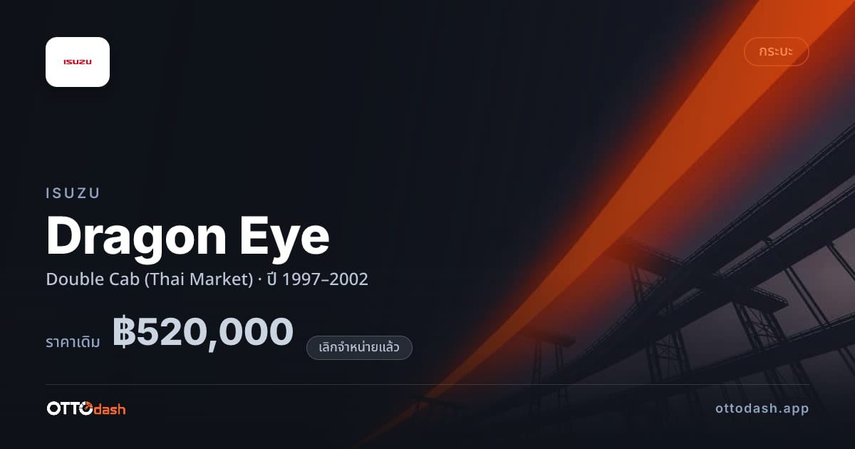ราคา อีซูซุ Dragon Eye Double Cab (Thai Market) ปี 1997–2002 (ยกเลิกแล้ว) สเปค ไทย