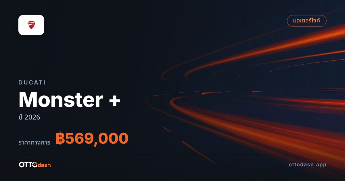 ราคา ดูคาติ Monster + ปี 2026–ปัจจุบัน สเปค ไทย