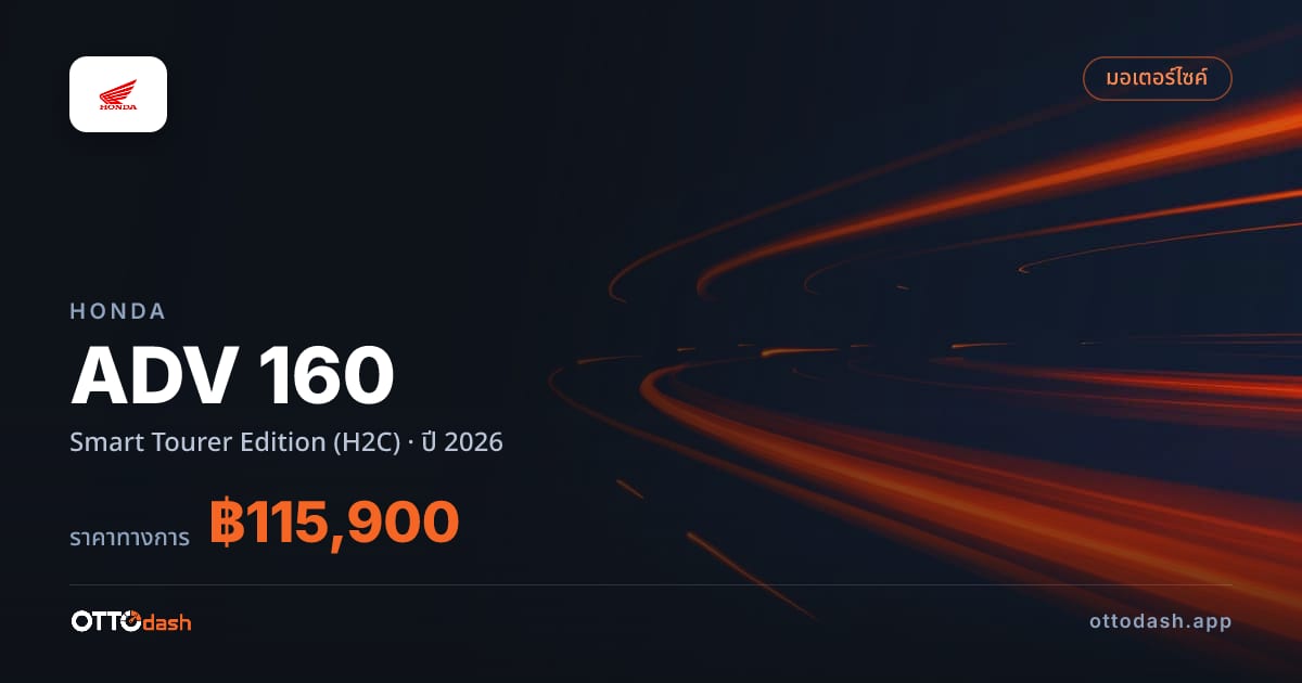 ราคา ฮอนด้า ADV 160 Smart Tourer Edition (H2C) ปี 2026–ปัจจุบัน สเปค ไทย