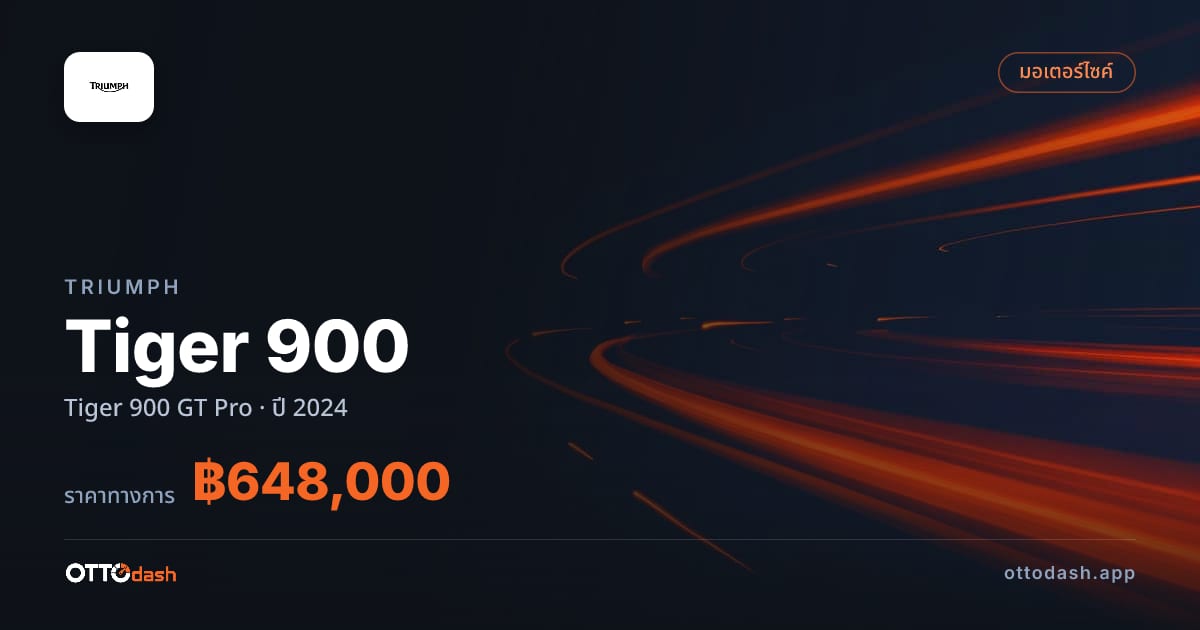 ราคา ไทรอัมพ์ ไทเกอร์ 900 GT โปร ปี 2024–ปัจจุบัน สเปค ไทย