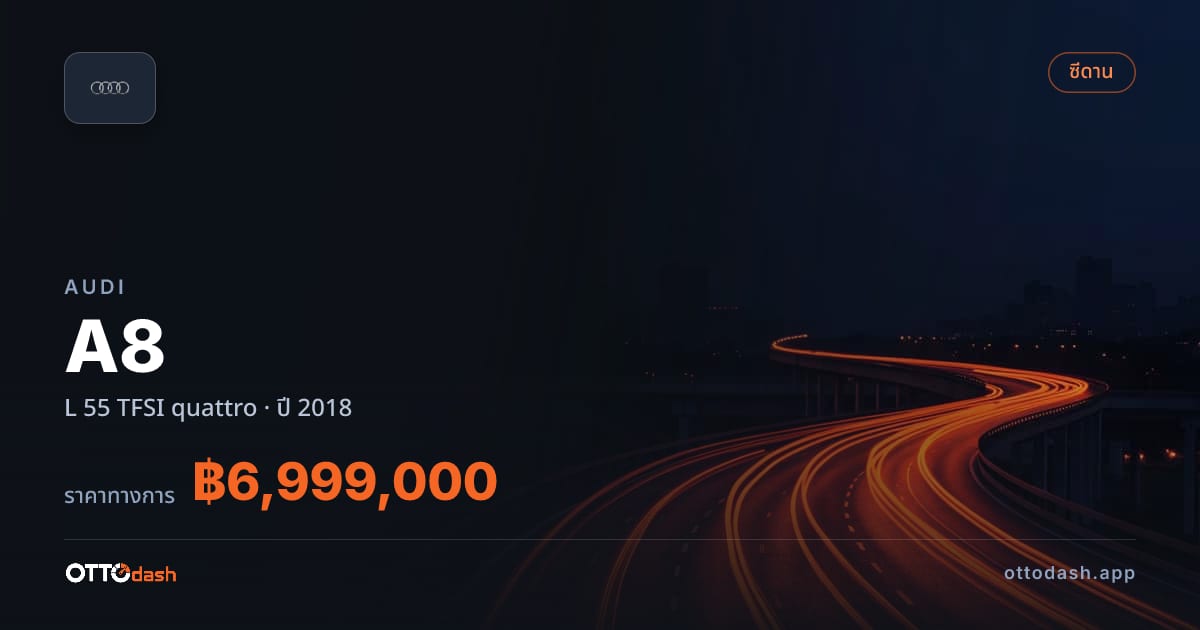 ราคา ออดี้ A8 L 55 TFSI quattro ปี 2018–ปัจจุบัน สเปค ไทย