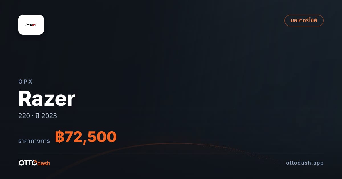 ราคา จีพีเอ็กซ์ Razer 220 ปี 2023–ปัจจุบัน สเปค ไทย