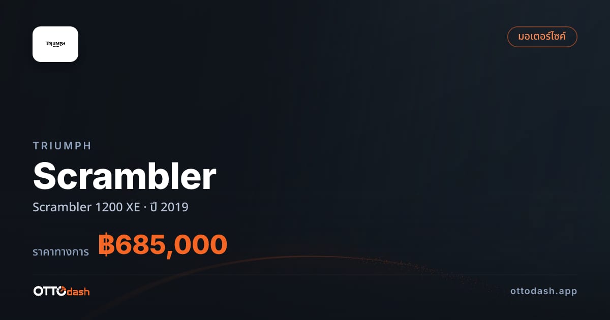 ราคา ไทรอัมพ์ สแครมเบอร์ 1200 XE ปี 2019–ปัจจุบัน สเปค ไทย