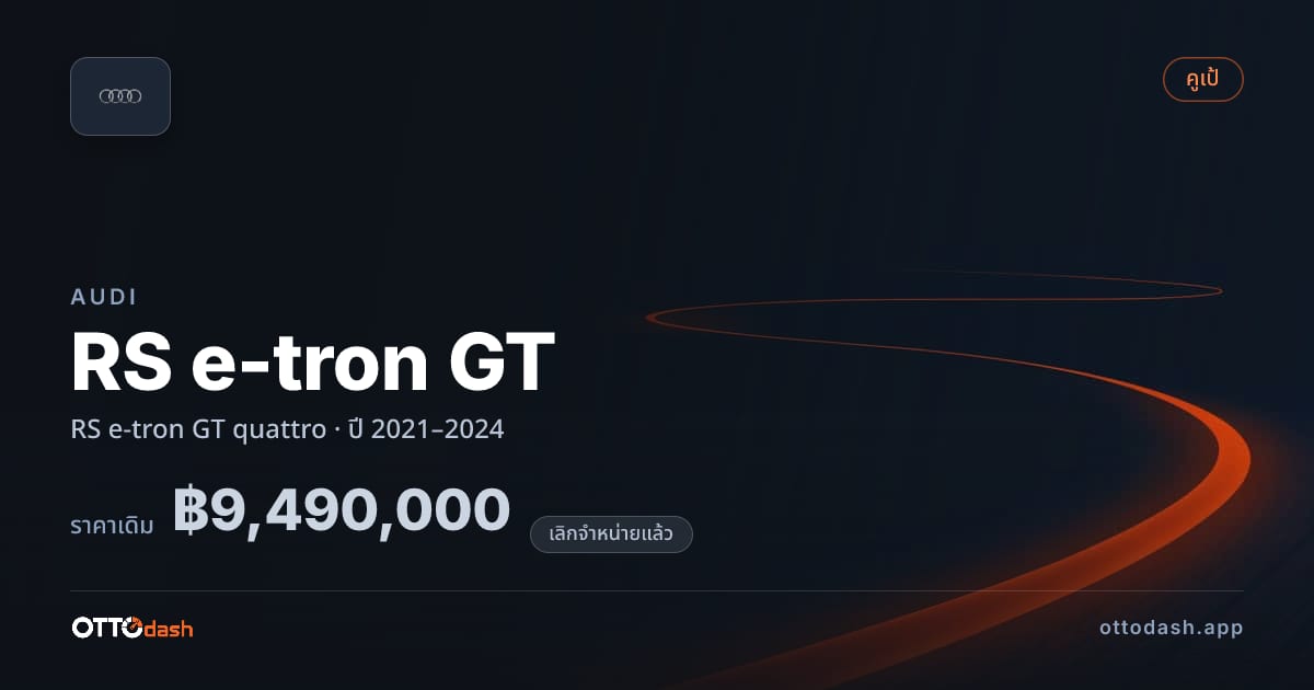 ราคา ออดี้ RS e-tron GT quattro ปี 2021–2024 (ยกเลิกแล้ว) สเปค ไทย