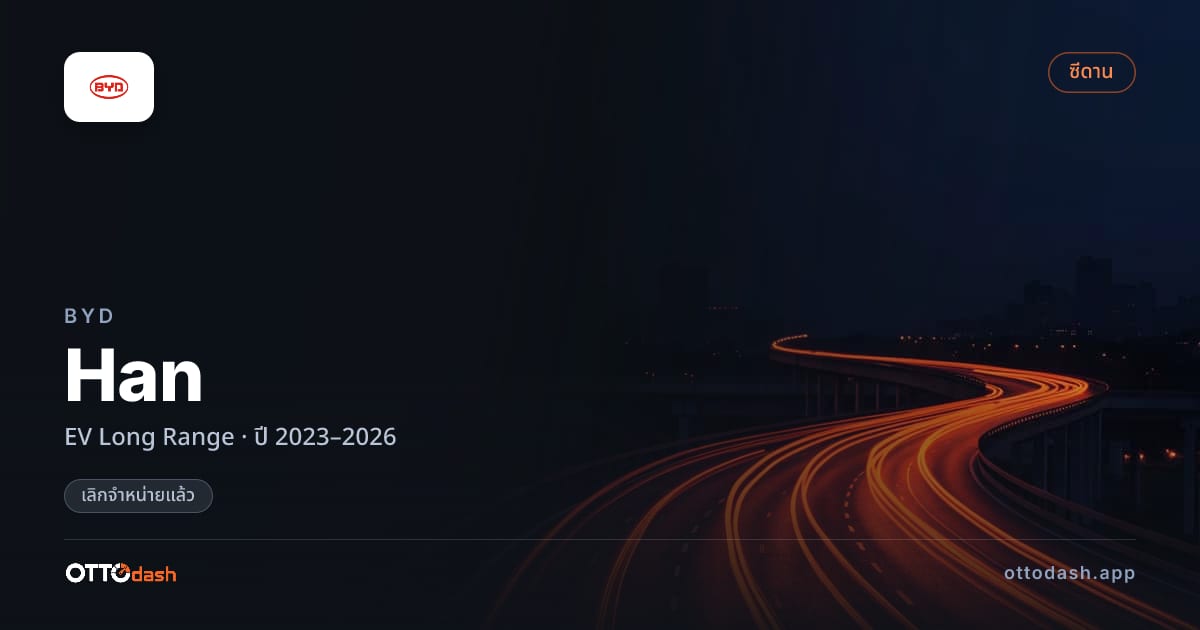 ราคา บีวายดี ฮัน อีวี Long Range ปี 2023–2026 (ยกเลิกแล้ว) สเปค ไทย