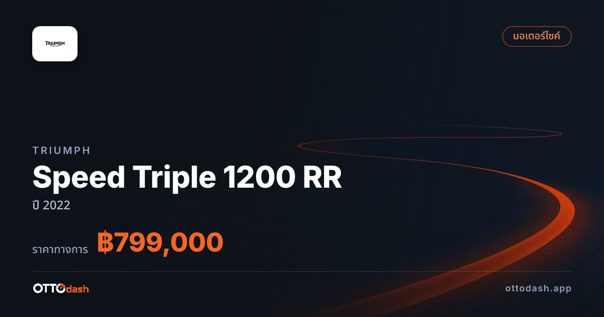 ราคา ไทรอัมพ์ Speed Triple 1200 RR ปี 2022–ปัจจุบัน สเปค ไทย
