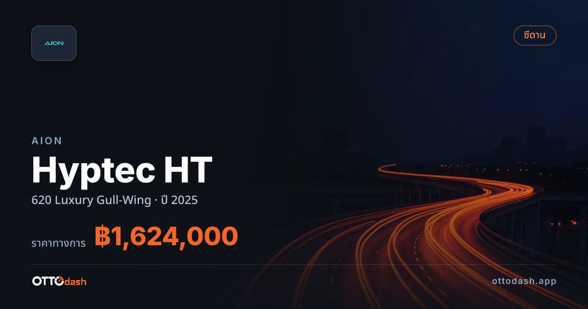 ราคา ไอออน Hyptec HT 620 ลักชูรี่ Gull-Wing ปี 2025–ปัจจุบัน สเปค ไทย