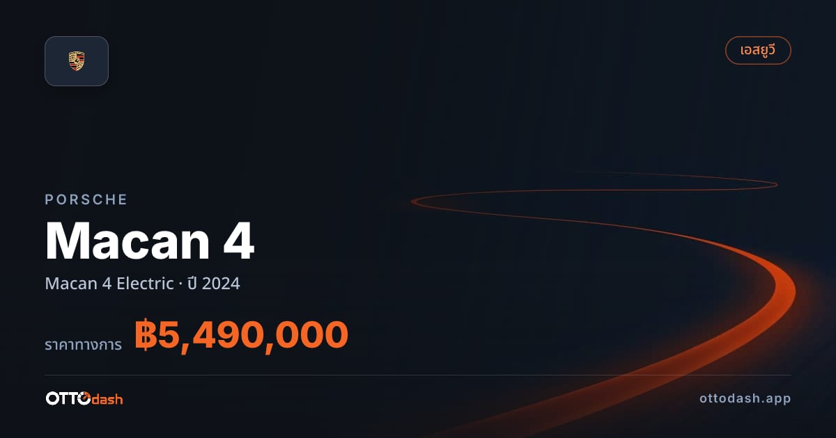 ราคา พอร์ช มาคาน Electric ปี 2024–ปัจจุบัน สเปค ไทย