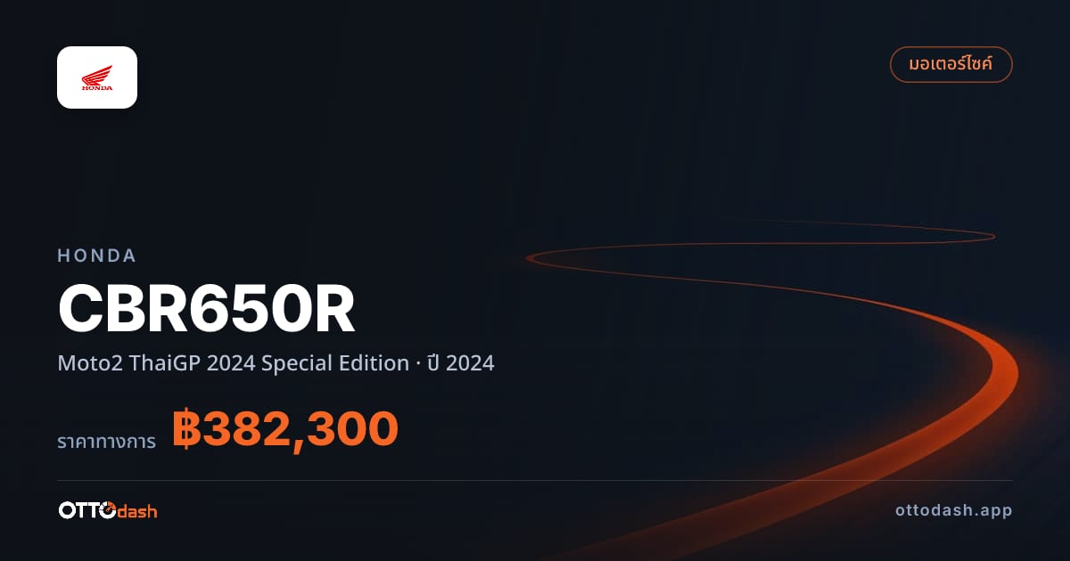 ราคา Honda CBR650R Moto2 ThaiGP 2024 Special Edition ปี 2024 สเปค ไทย