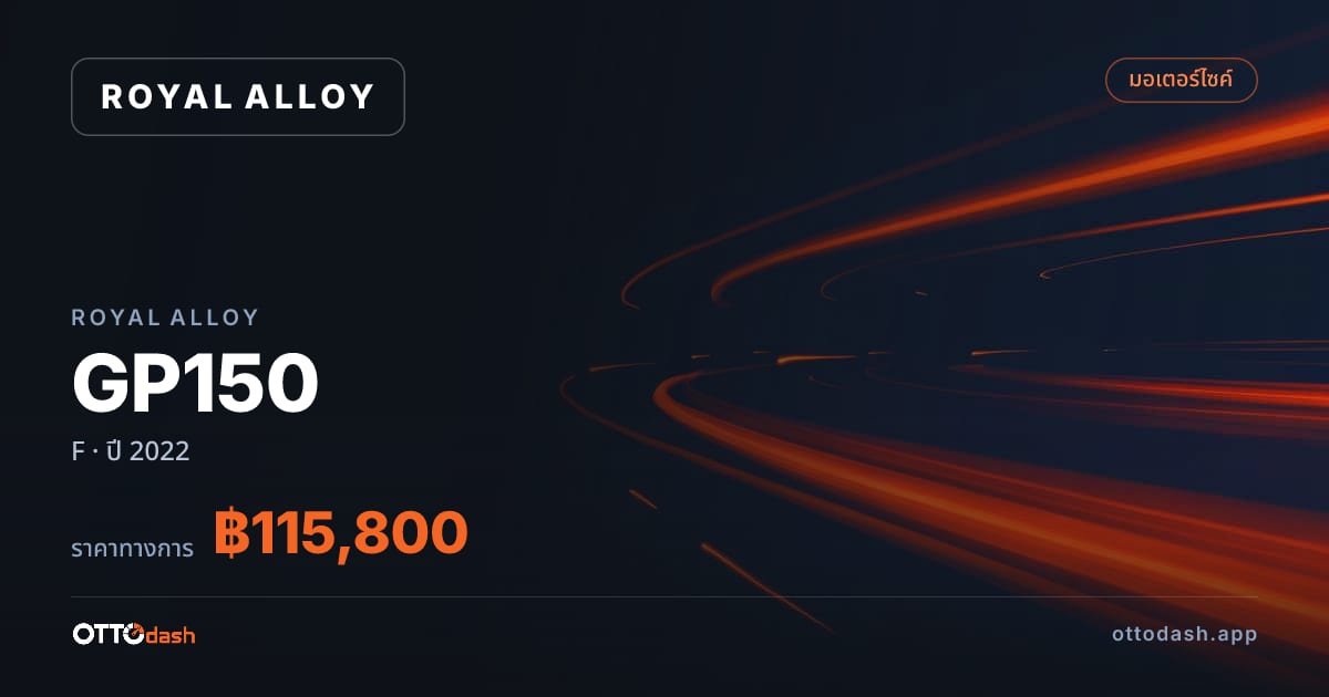 ราคา รอยัล อัลลอย GP150 F ปี 2022–ปัจจุบัน สเปค ไทย