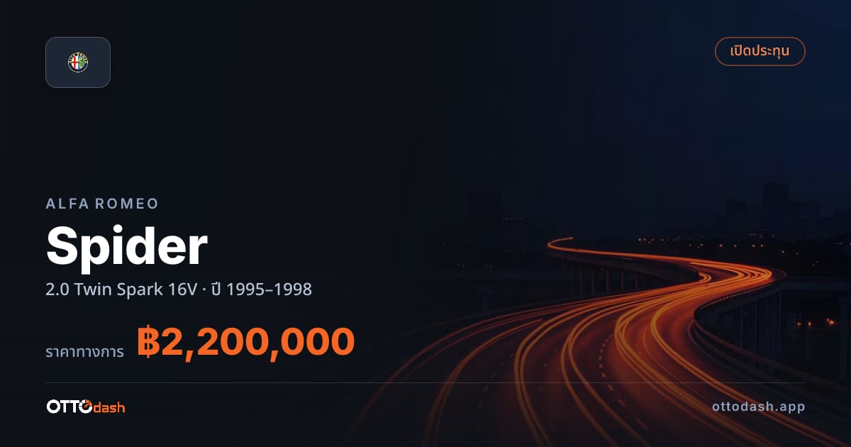 ราคา อัลฟา สไปเดอร์ 2.0 Twin Spark 16V ปี 1995–1998 สเปค ไทย