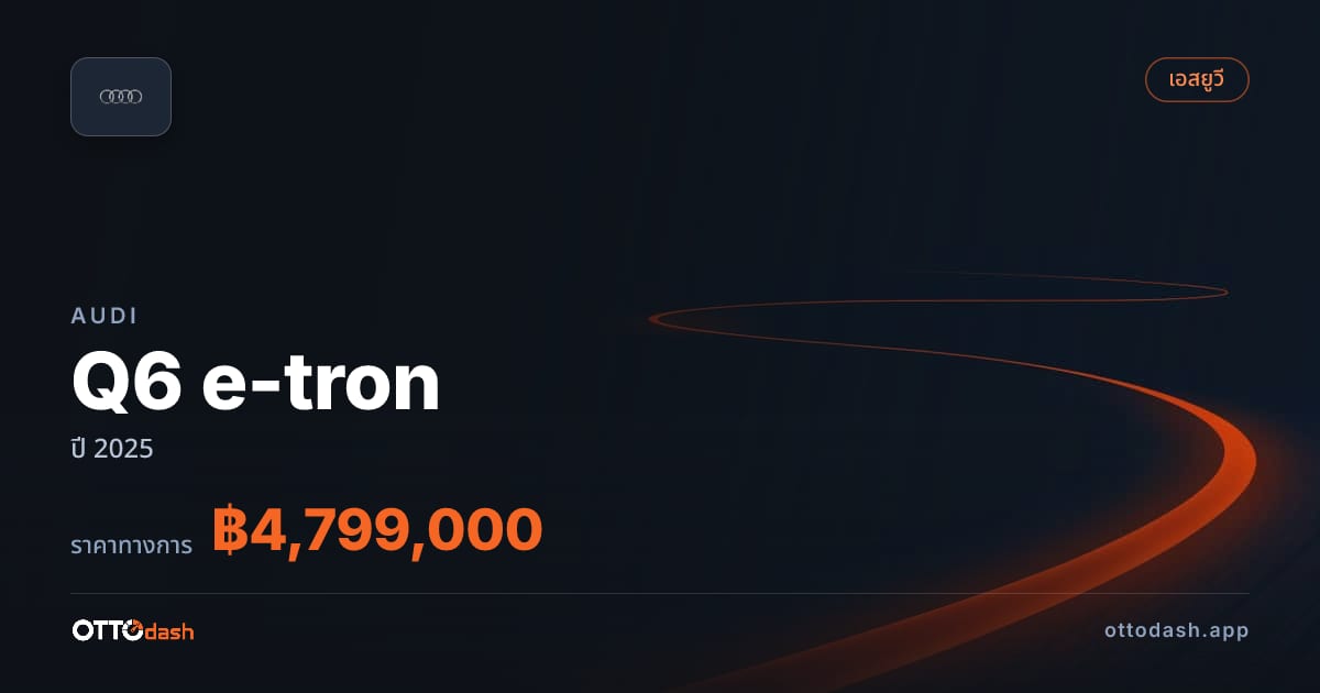 ราคา ออดี้ Q6 e-tron ปี 2025–ปัจจุบัน สเปค ไทย