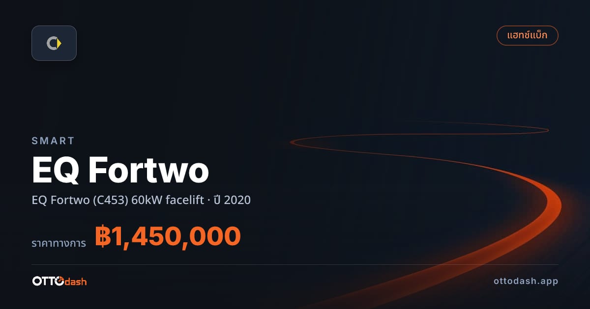ราคา สมาร์ท EQ Fortwo (C453) 60kW facelift ปี 2020–ปัจจุบัน สเปค ไทย