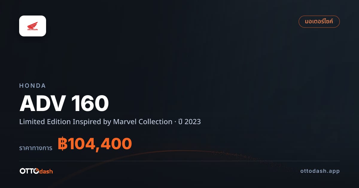 ราคา Honda ADV 160 Limited Edition Inspired by Marvel Collection ปี 2023 สเปค ไทย