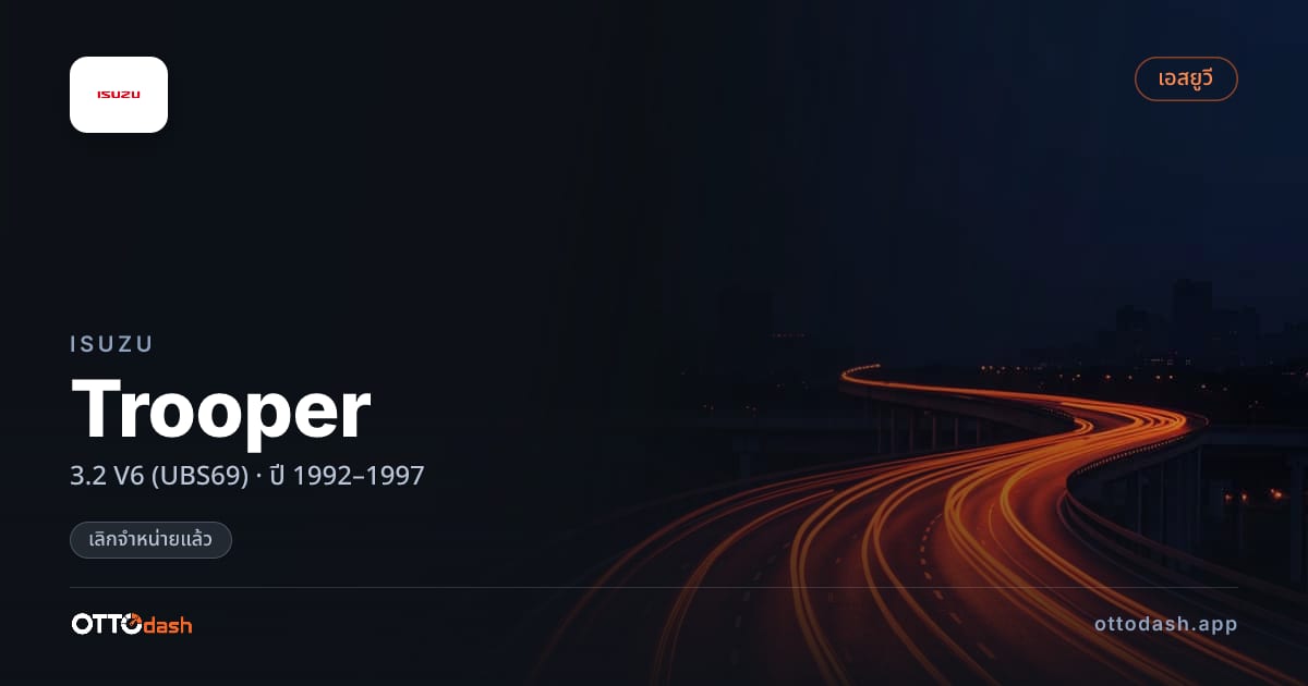 ราคา อีซูซุ Trooper 3.2 V6 (UBS69) ปี 1992–1997 (ยกเลิกแล้ว) สเปค ไทย