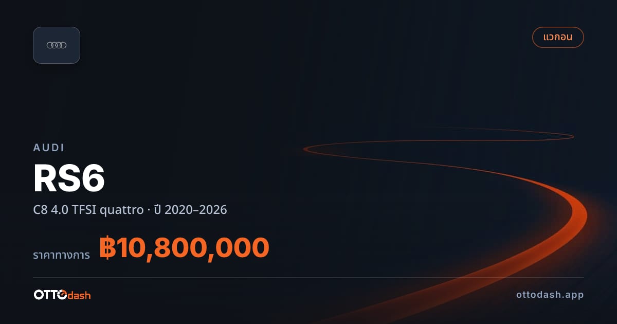 ราคา ออดี้ เอ 6 C8 4.0 TFSI quattro ปี 2020–2026 สเปค ไทย