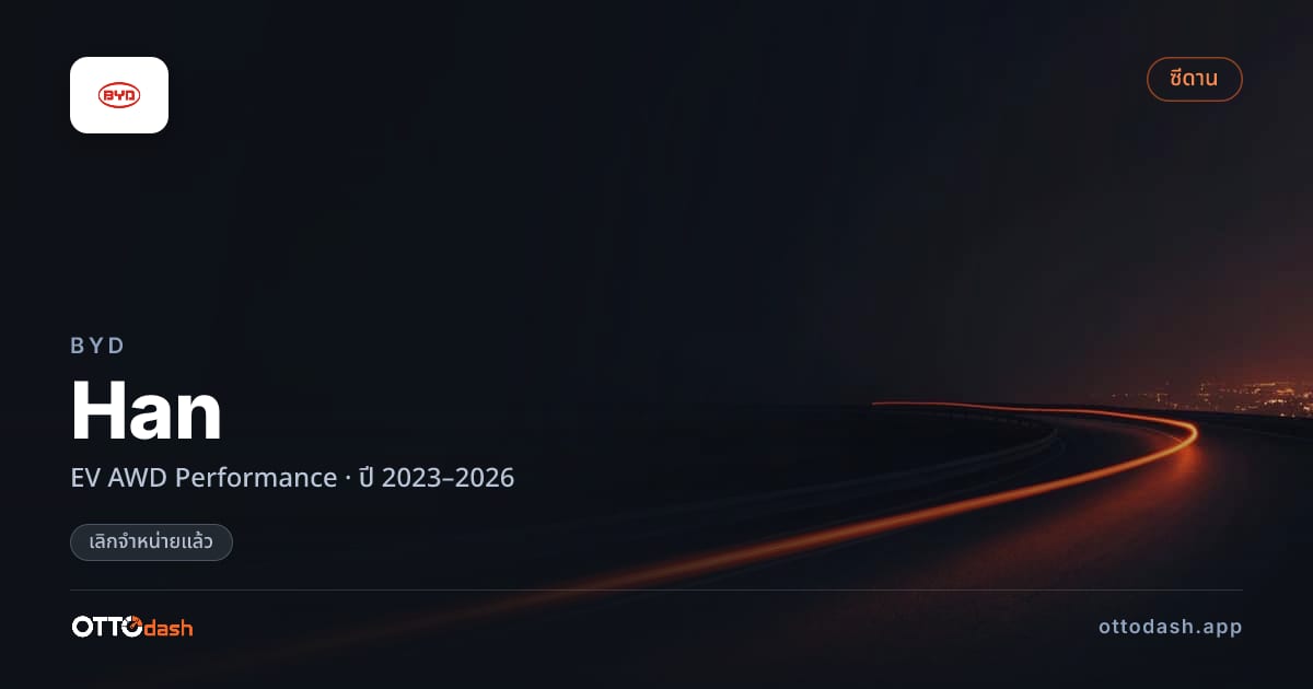 ราคา บีวายดี ฮัน อีวี 4 ล้อ เพอร์ฟอร์มานซ์ ปี 2023–2026 (ยกเลิกแล้ว) สเปค ไทย