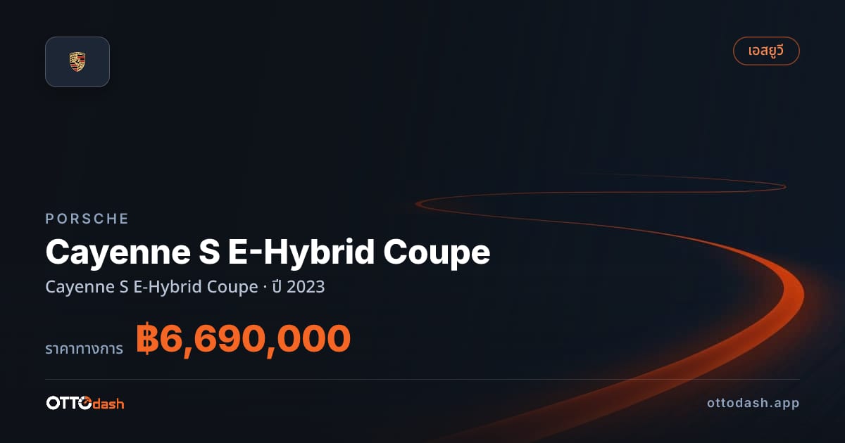 ราคา พอร์ช คาเยนน์ ปี 2023–ปัจจุบัน สเปค ไทย