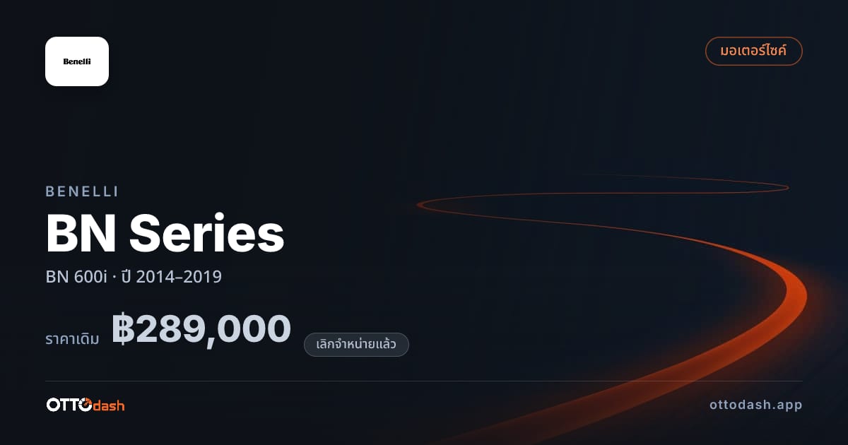 ราคา เบเนลลี่ BN Series BN 600i ปี 2014–2019 (ยกเลิกแล้ว) สเปค ไทย